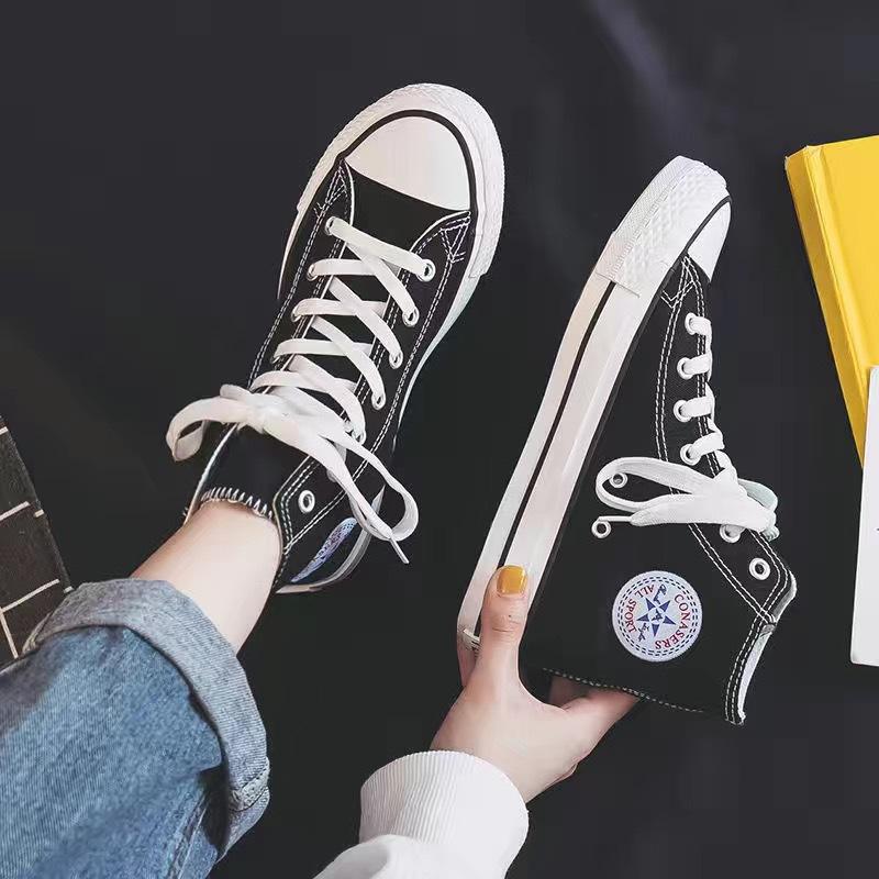 Мужская обувь с высоким берцем, парусиновые туфли, мужская весенне-осенняя студенческая пара, корейская версия, ретро-обувь Harajuku, женская обувь