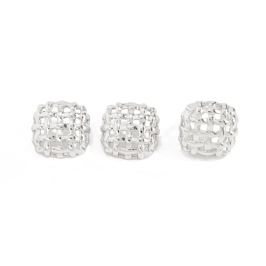 Набор irregular square thick opening ring earring set для женщин Ретро Геометрический Золотой Кольцо-серьга Кольцо на палец Свадебные украшения