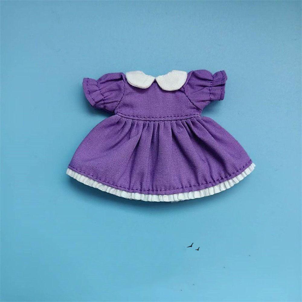 Fashion Pure Color Dresses Puff Sleeve White Cardigan  1/11 OB11 Dolls/1/12 BJD