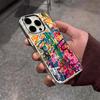 Graffiti Cool Art Phone Case For IPhone 17 Air 16 E 15 14 13 12 11 Plus Pro Max Electroplated Transparent Soft Shell
