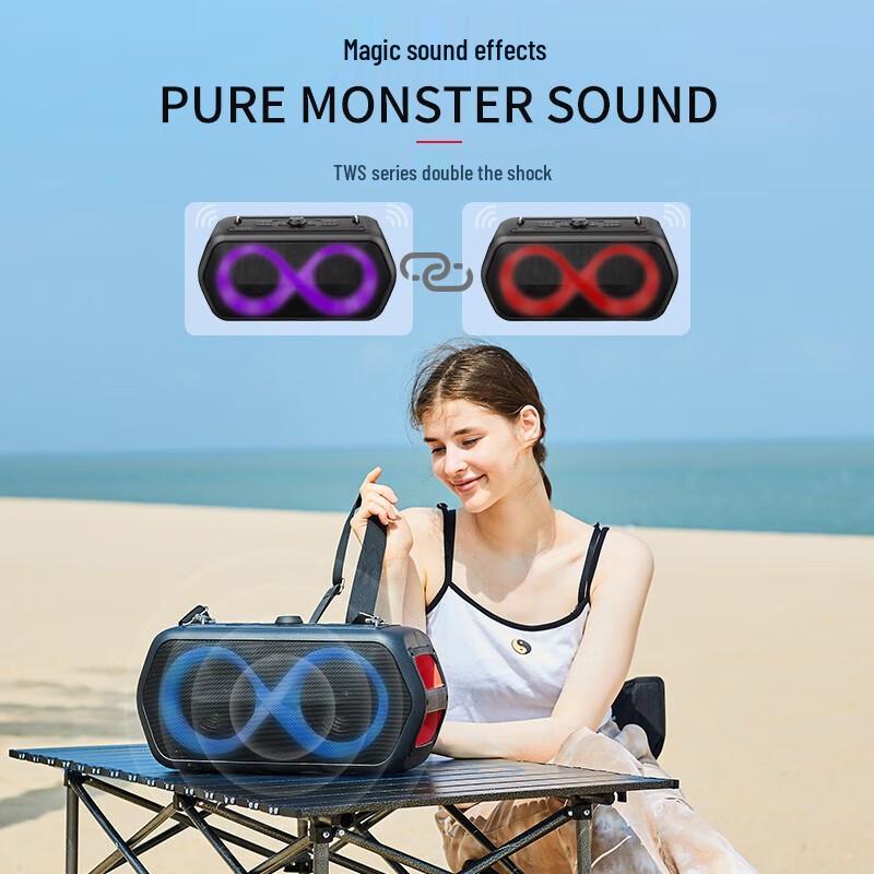 Monster M176 Portable K-Song Bluetooth Speaker with Microphone