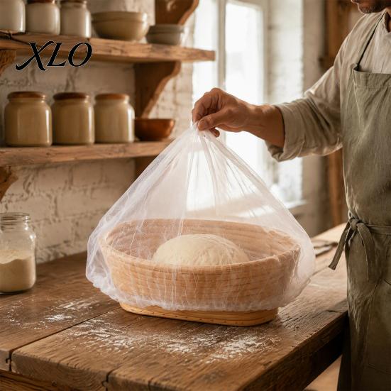 Disposable Dough Proofing Basket Liners Non-woven Banneton Liners, Stretchable Fermentation Covers, Sourdough Non Stick Hoods for Home Bakers