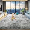 Rainbow Fluffy Shag Area Rug for Bedroom Ultra Soft Fuzzy Plush Washable Carpet Modern Cozy Non Skid Furry Shaggy Rug for Kids Baby Boys