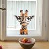 Painted Fun Wearing Glasses Giraffe Glass Window Beautify Decorative Wall Stickers Electrostatic Uv