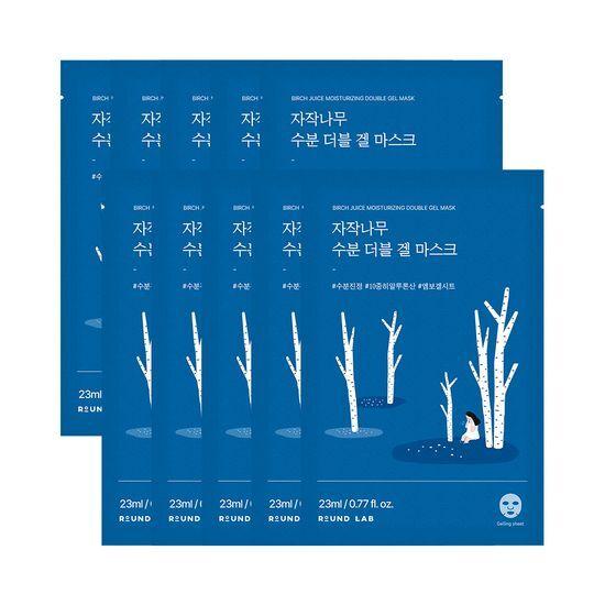 ROUND LAB Березовая Увлажняющая Двойная Гелевая Маска (10 листов)