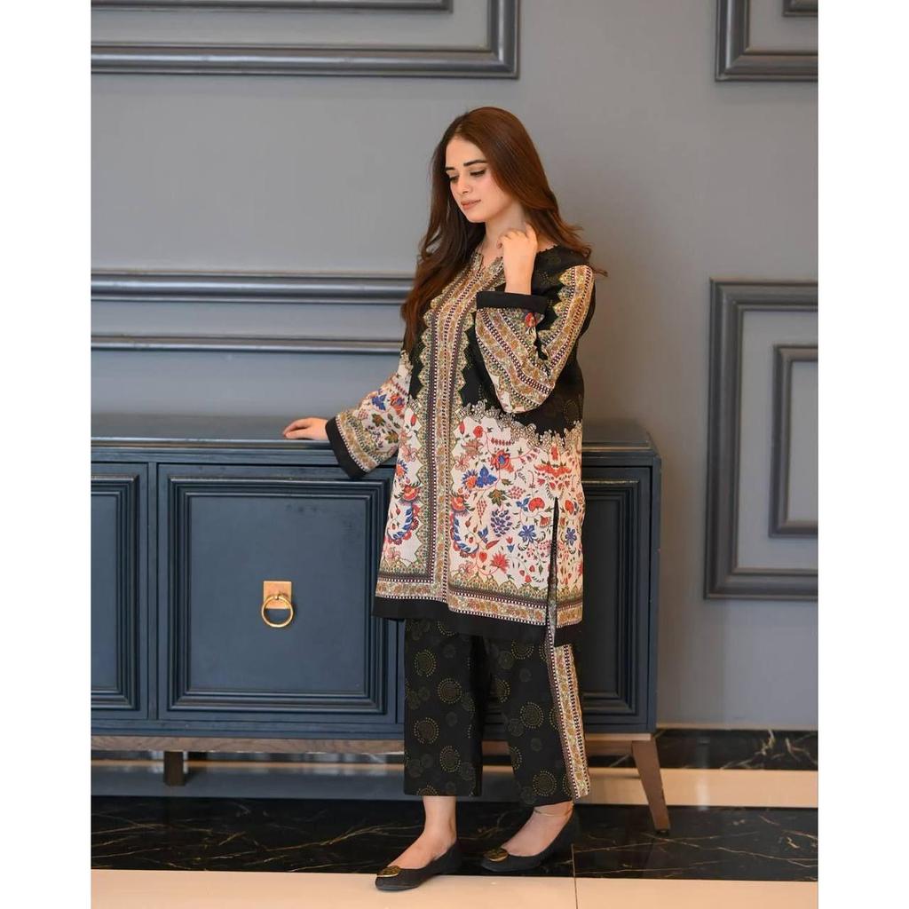 *Launching New Đěsigner Party Wear Look Pur Natural Crepe Top&plazzo Co-ords Set*