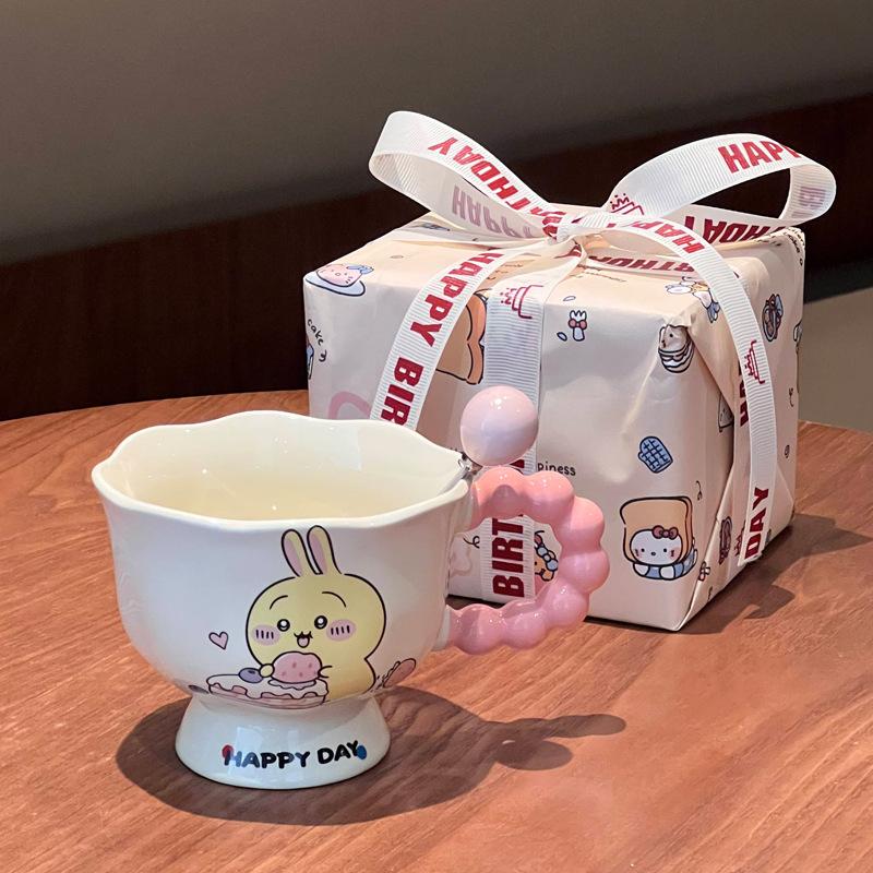 Birthday Gift for Girls Cute Usaqi Ceramic Mug for Friends and Classmates Children's Souvenir Graduation Gift