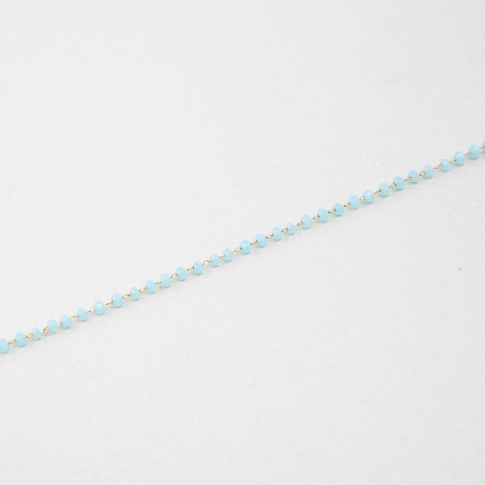 [Judy And Paul] Leshu Sky Blue Bead Chain Necklace N51571