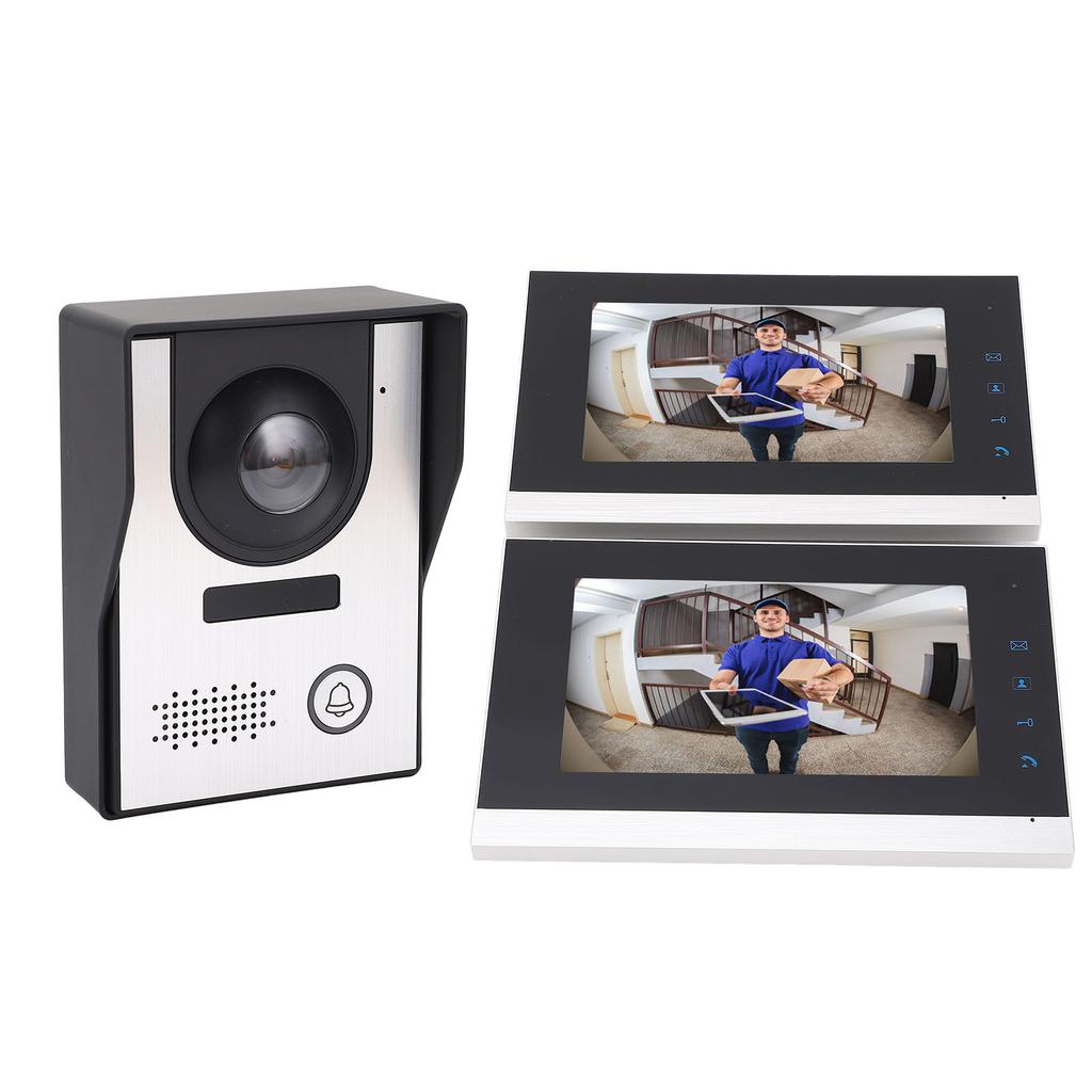 Проводная система видеодомофона с инфракрасным ночным видением и удаленной разблокировкой видеодомофона с камерой 2 шт. 7