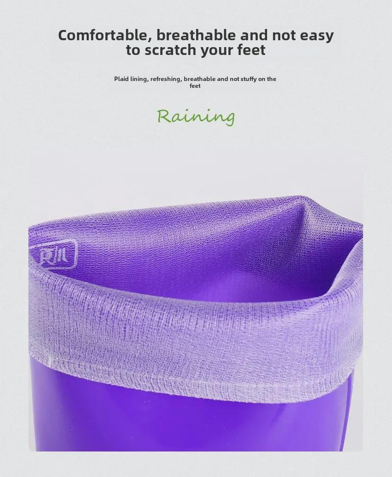 Женские водонепроницаемые нескользящие высокие сапоги из коровьей кожи в горошек для работы на кухне, 2025 г.