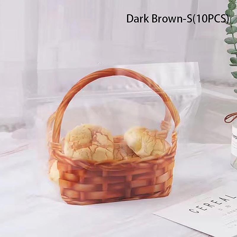 10 шт. прозрачных пакетов с застежкой-молнией, большой прозрачный пакет для тостов, держатель для хлеба, портативная самоклеящаяся упаковка для выпечки, подарок для выпечки