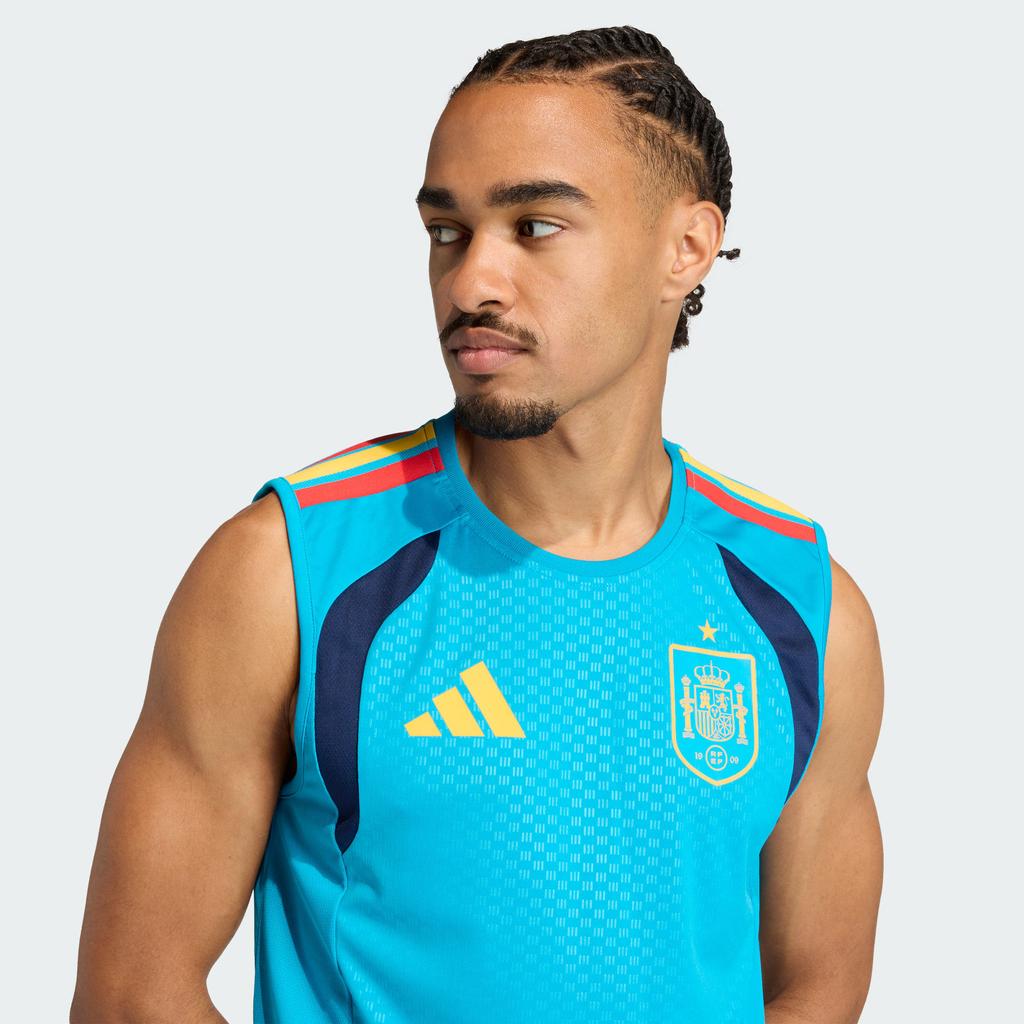 adidas Испания Майки Мужские Бирюзовые Синие С Круглым Вырезом Умеренные Другое