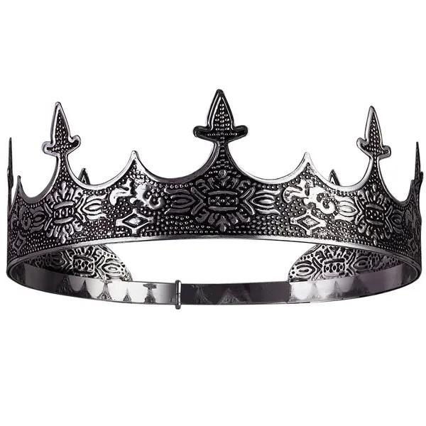 Crowns For Silver Men Antique King Crown Mens Crown For Prom King Party Decorations Royal Medieval Crown And Scepter Costume Accessories