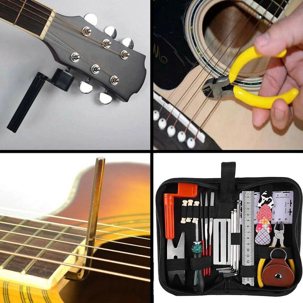 26pcs/set with Carry Bag Guitar Maintenance Tools 26in1 Guitar Tool Kit for Set Up  Bass Accessories