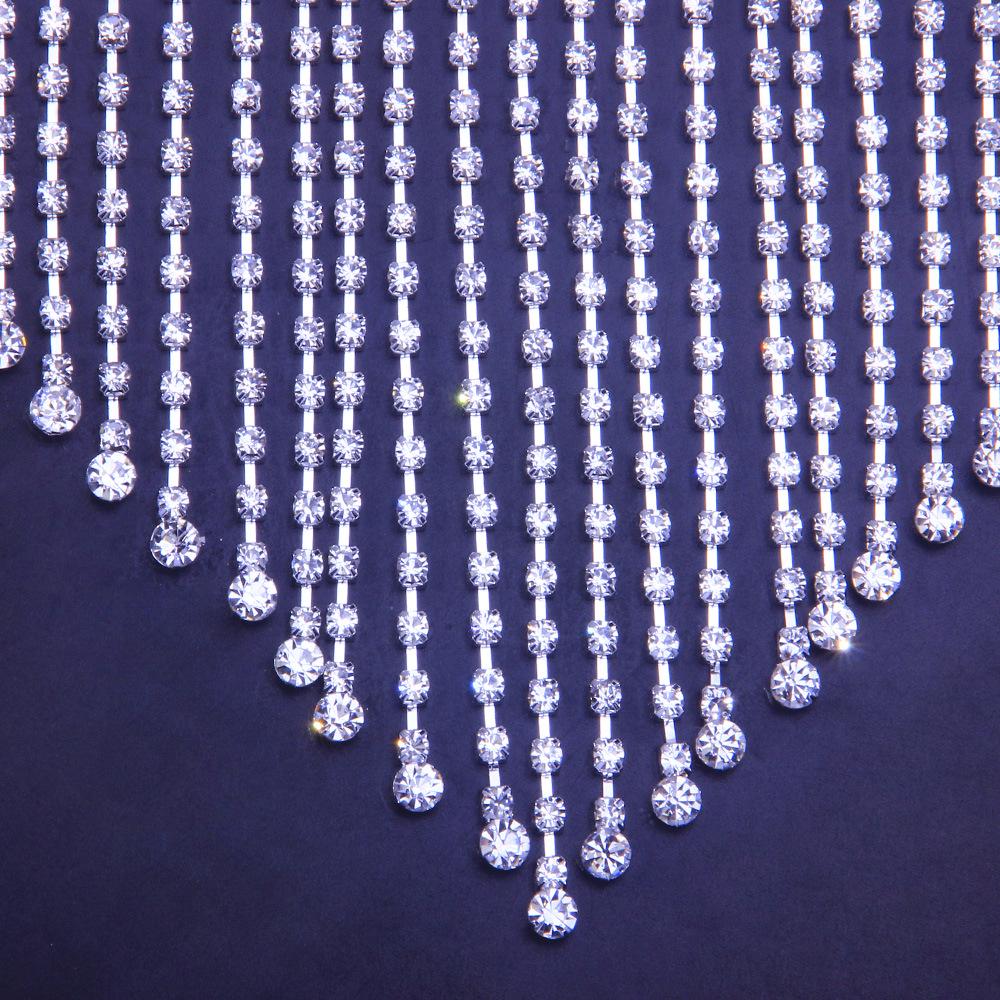 Европейская и американская мода, цепочка на талию и тело с кисточками из стразов для женщин - аксессуар для вечеринки в ночном клубе