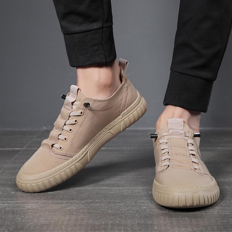 Летние мужские туфли из вулканизированной ткани Ice Silk Cloth Canvas Shoes Серые плоские повседневные туфли на шнуровке Non Leather Fashion Soft Walking