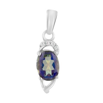 Серебряная подвеска с мистик топазом 1.2ct (2118572)