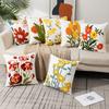 Flower Pillowcase Does Not Include Core Pastoral Style Home Sofa Pillow Bedside Cushion Office Waist Pillow Quilt