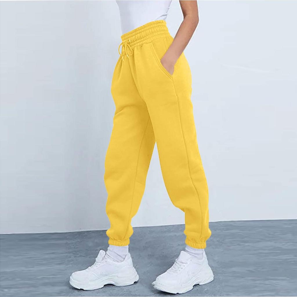 Women Pants Women's Fashion Sport Solid Color Drawstring Pocket Casual Sweatpants Pants