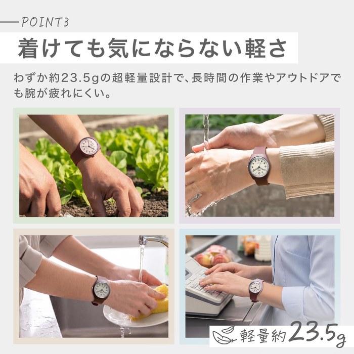 [Citizen Q&Q] Часы Q&Q Solar Не требуют смены батарейки Водонепроницаемость 10 АТМ Легкие Аналоговые E11A-004VK Мокка
