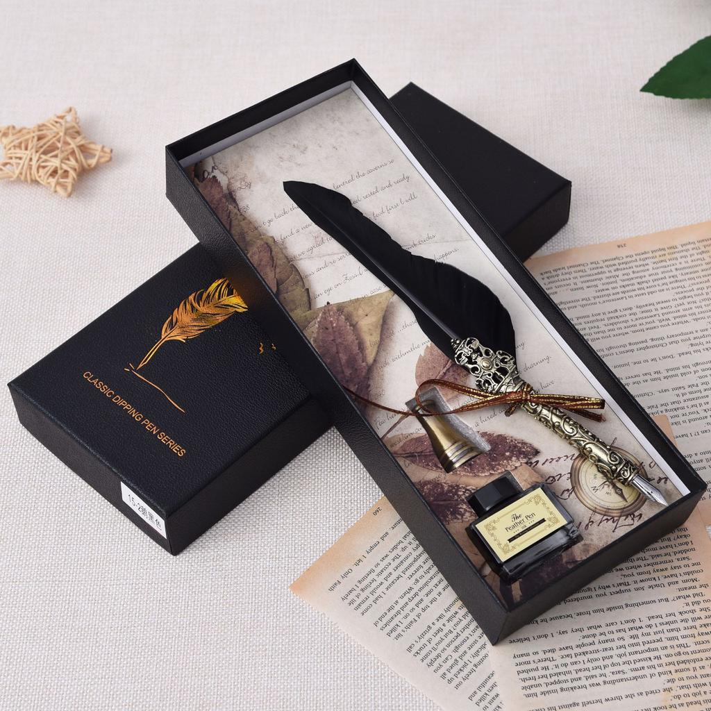 Перьевая ручка, Набор держателей для чернильной ручки, Ручка Классический стиль Письмо Рождественский подарок