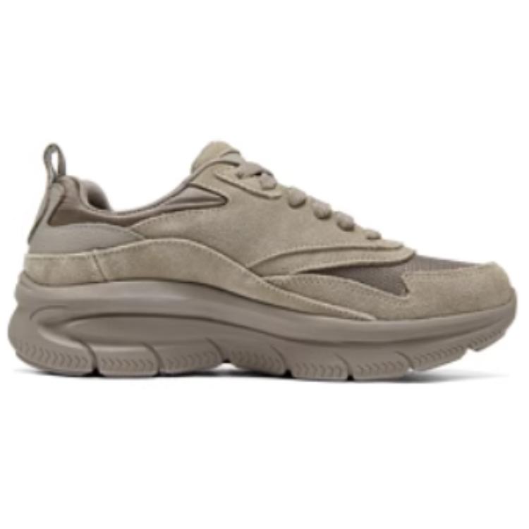 Skechers DLites Удобные Модные Прочные Легкие Низкие Повседневные Кроссовки Женские Темно-серый Коричневый 158590-DKTP