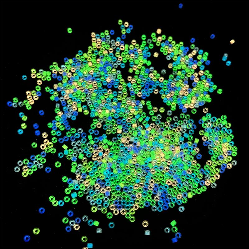 10 г/пакет 2,5 мм светящиеся в темноте стеклянные рисовые бусины DIY браслет ожерелье серьги ювелирные аксессуары