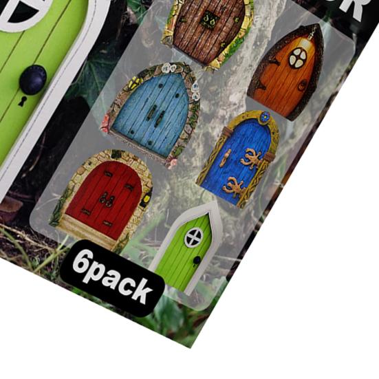 6 шт./компл., яркая декоративная миниатюрная сказочная дверь, портативная реалистичная сказочная скульптура, дверь для подарков