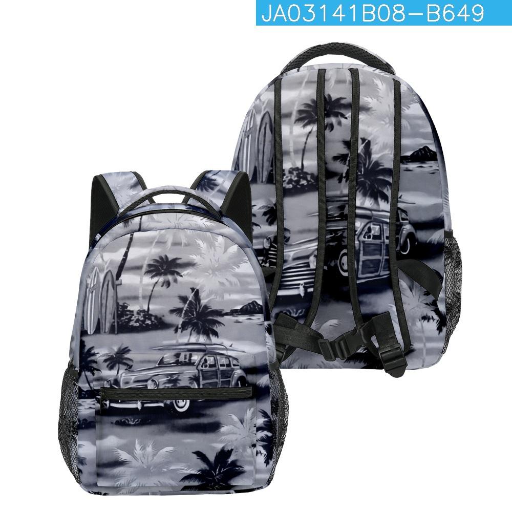 Cartoon Kpop Youthful School Bags Unisex Hawaiian Elements Travel Bags 3D Print Oxford Waterproof Notebook Shoulder Backpacks
