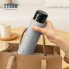 Tyeso 500ml Stainless Steel Vacuum Flask Leakproof Insulated Water Bottle for Hot Cold Drinks BPA Free Easy-Grip Travel Mug