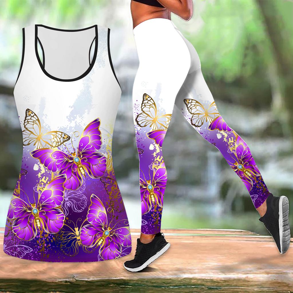 Гортензия Принт Йога Костюм для Женщин Модные Леггинсы Для Тренировок Фитнес Спорт Повседневный Комплект Йоги Спортивный Костюм