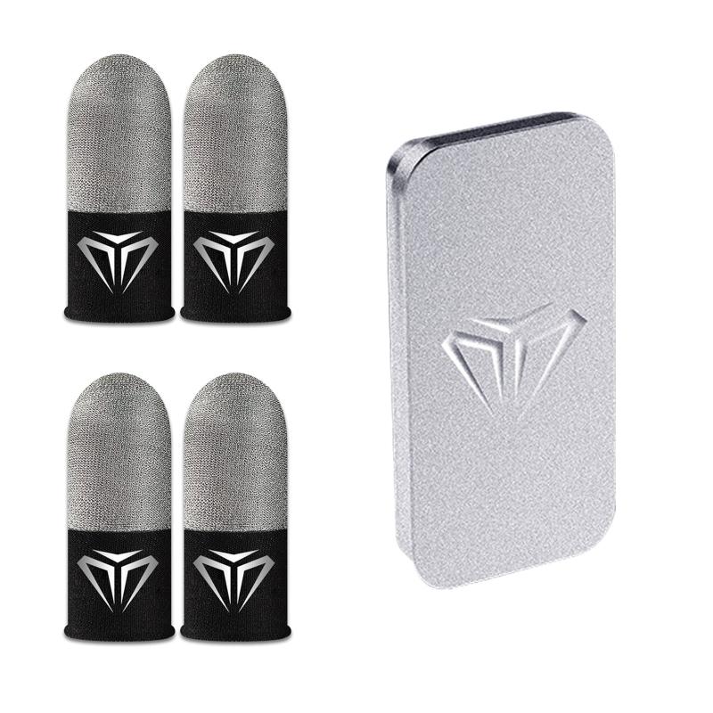 2 Pcs Mobile Game Fingertip Gloves Sweatproof Anti-slip Touch Screen Finger Sleeve Breathable Gaming Fingertip Cover For Gamer 5