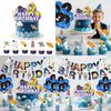 Party Astronaut Birthday Set Paper Flag Decor Latex Balloons Ribbons Theme Space