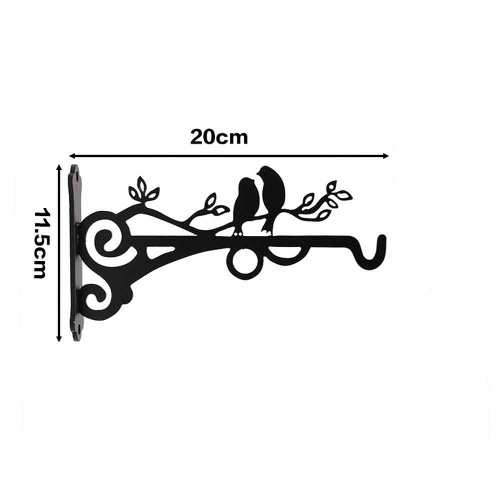 Black Garden Plant Hanger Hook Bird Wall Mounted Plant Hanger Hanging Flower Basket Brackets