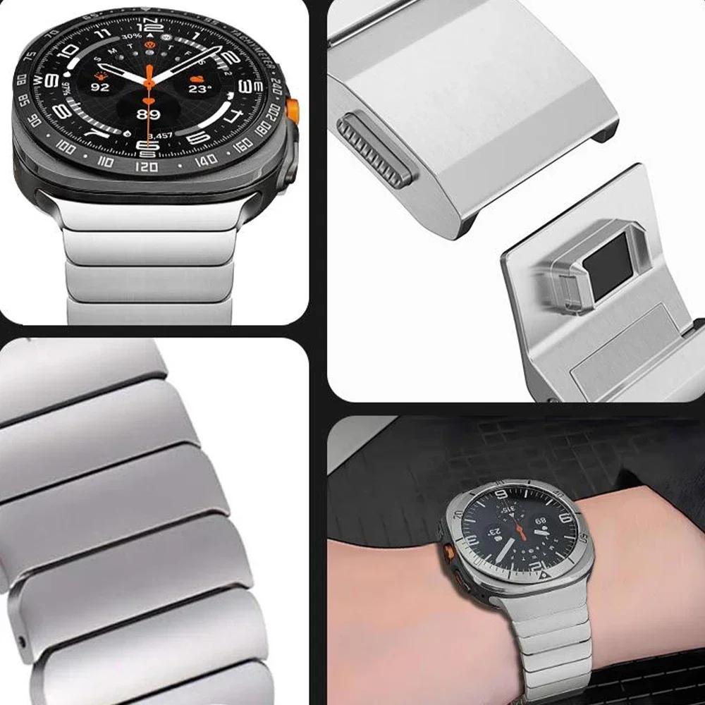 Роскошный титановый ремешок с магнитной застежкой для Samsung Galaxy Watch 8 8 Classic Браслет со звеньями для SAMSUNG GALAXY Ultra 47 мм 2025 Correa
