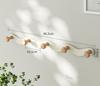 Creative Wave Iron Hook Row Hook No Punch Wooden Hanger INS Simple Multi-functional Porch Bathroom Coat Hook