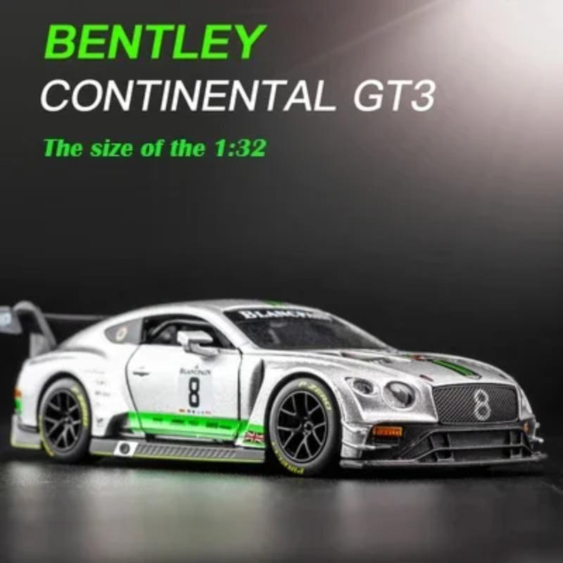 1/32 гоночный автомобиль Bentley GT3, литой под давлением, модель автомобиля из металлического сплава, со звуком и светом, коллекция детских игрушек, подарки E13