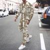 Autumn Men's Long Sleeve Tshirts Pants Suits Casual Clothes Streetswear Vintage 3D Print Tracksuit 2 Piece Sets Joogers Outfits