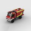 616 деталей MOC-162805 Модель пожарной машины Мелкие детали Строительные блоки Сборка DIY Творческая сборка Детские игрушки Рождественский подарок