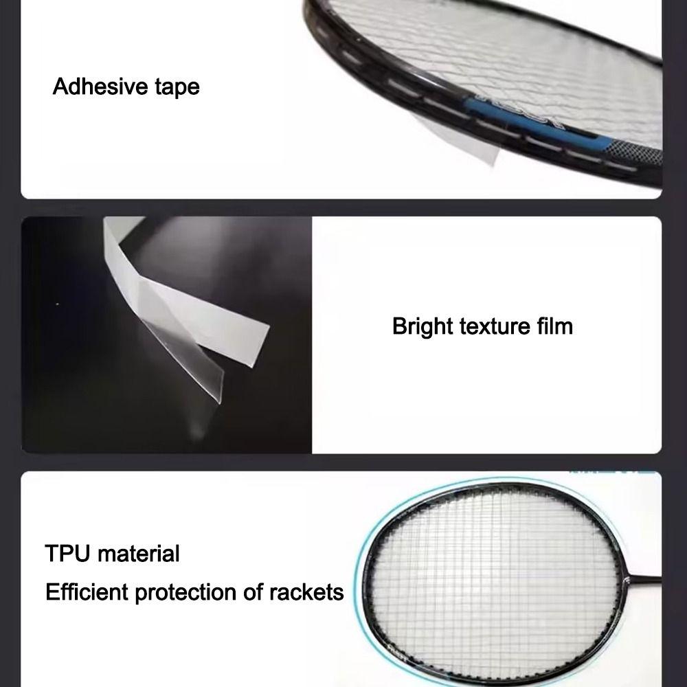 Self Adhesive Racket Head Protector Tape Transparent Racket Head Stickers Sport Equipment