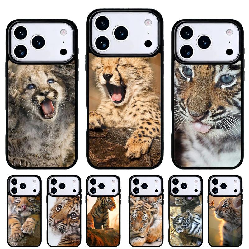 Животные зоопарка 1 Тигрята Чехол для телефона для iPhone 17 Air 16e 15 14 13 Pro Max Задняя крышка для 12 11 Pro Coque