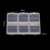 Jewelry Organizer Box Transparent Storage Box 6 Grids Storage Beads Bracelet Jewelry Boxes Nail Art Tip Storage Case