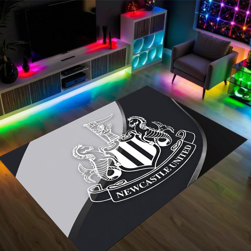 Футбольный дизайн Newcastle United Хрустальный бархатный ковер Уютный Не?Нескользящий ковер с принтом для спальни, гостиной, прихожей