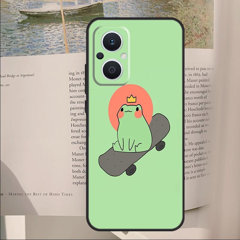 Мятно-зеленый Чехол-Грибочек Лягушонок для OPPO Reno 10 12 13 14 Pro 11 F 12F 13F 14F 7 8 Lite Чехол для OPPO Find X9 X6 X5 X8 Pro