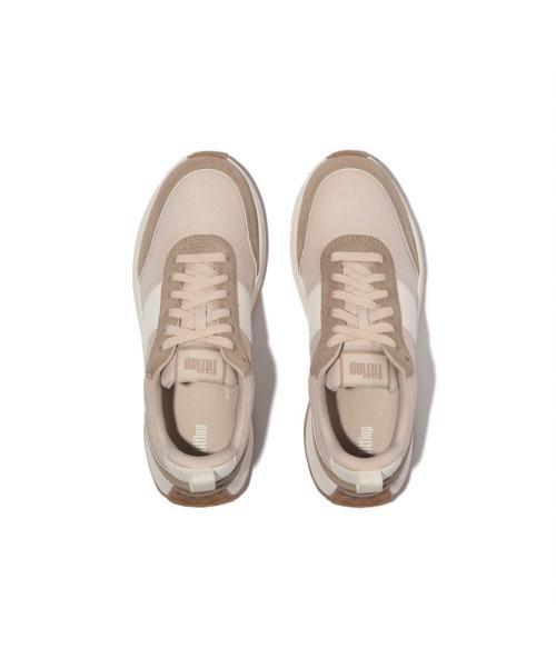 [FitFlop] Женские кроссовки на платформе из замши и других материалов - Классический бежевый/кремовый FT59K2N02A