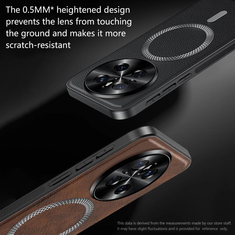 Чехол для Huawei Mate 70 & Mate 70 Pro Магнитный Элегантный Кожаный Износостойкий Полностью Закрывающий Объектив Нескользящий Боковая Крышка-Рамка