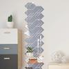 18pcs Acrylic Mirror Wall Stickers Living Room Art Decor Geometric Mosaic DIY Home Hotel Creative Background Wall Sticker