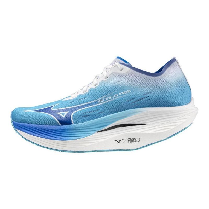 Mizuno Wave Rebellion Pro 2 unisex low-top comfy racing running shoes for marathon long-distance sprint & fitness test blue white U1GD241751