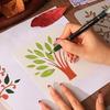 6 шт./набор DIY Decor Tree Series Scrapbook трафареты ретро эстетика журнальный рисунок шаблон картины школьные принадлежности для школьников