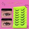 7 пар 3D Натуральный вид Аниме Накладные ресницы Перекрестные Пушистые Накладные ресницы Мягкие норковые ресницы Красота
